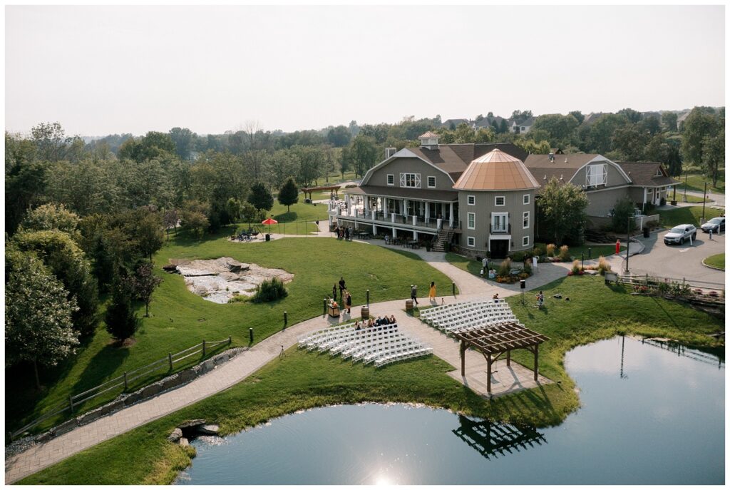 ariel view of Bear Brook Valley wedding venue in New Jersey